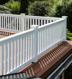 Geländer für Terrasse, Balkon und Garten - Balkongeländer - Balustraden Balkon - Terrassenzaun Holz weiß + RAL